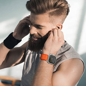 Pasek do zegarka Alogy Sport Strap do Apple Watch 4/5/6/7/8/SE/Ultra (42/44/45/49mm) Pomarańczowy