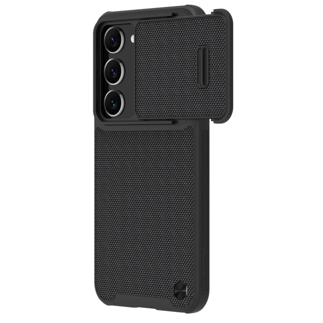 Nillkin Textured S Case für Samsung Galaxy S23 gepanzerte Hülle mit Kameraabdeckung schwarz