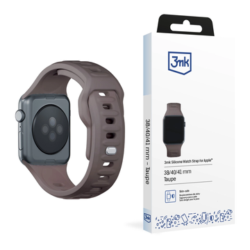 Smartwatch-Zubehör 3mk Silicone Watch Strap für Apple Watch 42/44/45/49 mm Taupe