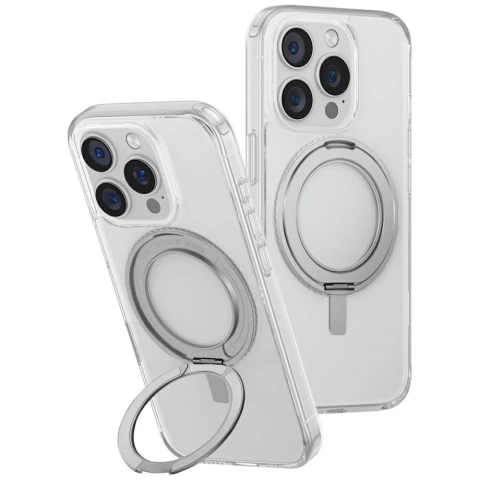 UNIQ Swivix 360 Rotating Kickstand Case Transparent für iPhone 16 Pro