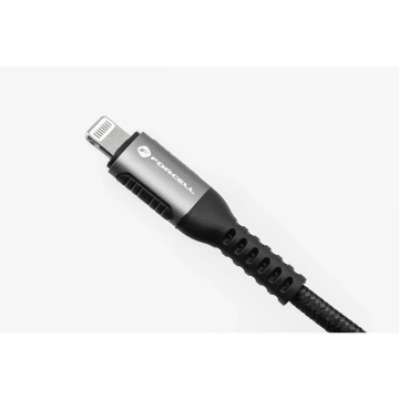 Kabel USB-A do Lightning 12W 2m Nylon Forcell Aluminiowy Biały