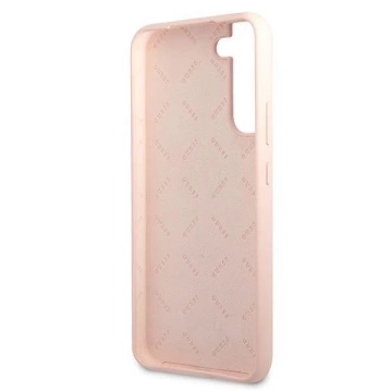 Ratet mal, GUHCS22MLSLMGPP S22 S906 różowy/pink Hardcase Silikon-Schriftzug Metall-Logo