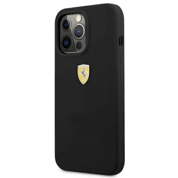 Etui na telefon Ferrari iPhone 13 Pro Max 6,7" czarny/black hardcase Silicone