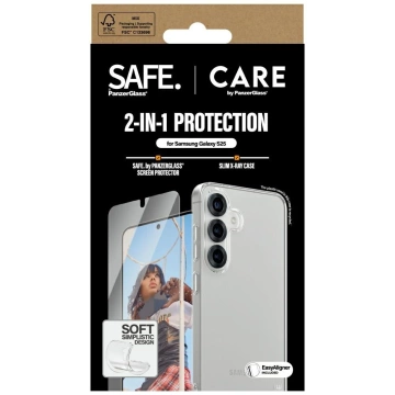 Samsung Galaxy S25 CARE von PanzerGlass Fashion 2in1 Case Glasschutz-Kit