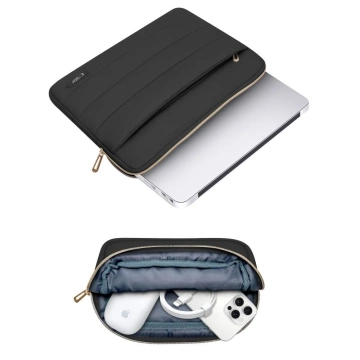 Etui Tech-Protect Puffy 15-16" Black + Mini Pokrowiec