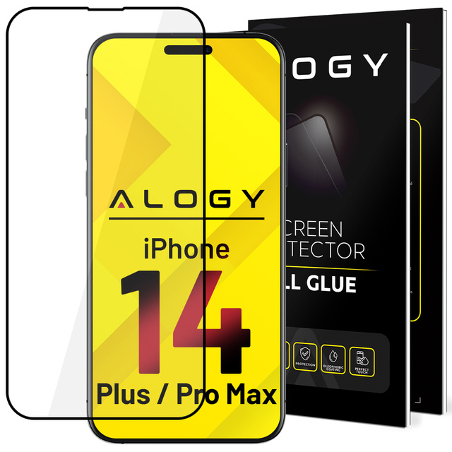 9H Alogy Full Glue Hartglas für hüllenfreundliche Hülle für Apple iPhone 14 Plus / 14 Pro Max