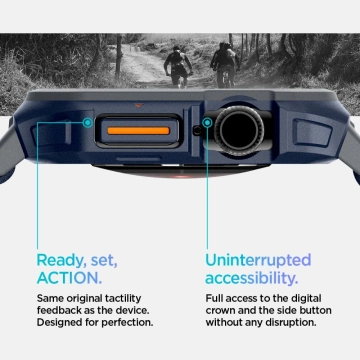 Pasek Opaska do APPLE WATCH 10 (46MM) GRANATOWA SPIGEN LITE FIT PRO