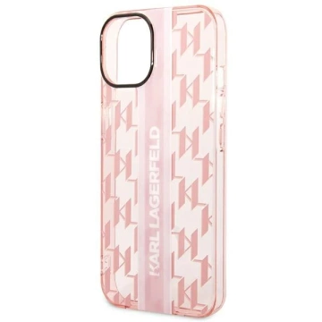 Etui ochronne na telefon Karl Lagerfeld KLHCP14MHKLSPCP do Apple iPhone 14 Plus 6,7" hardcase różowy/pink Mono Vertical Stripe