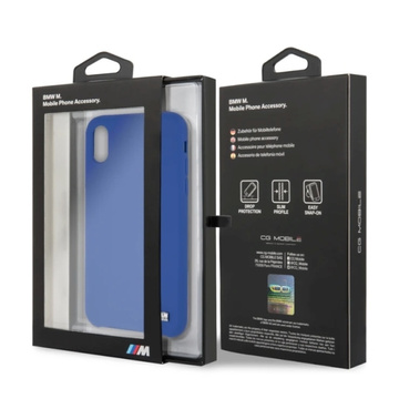 Etui ochronne na telefon hardcase BMW BMHCPXMSILNA do Apple iPhone X /Xs niebieski/navy Silicone M Collection