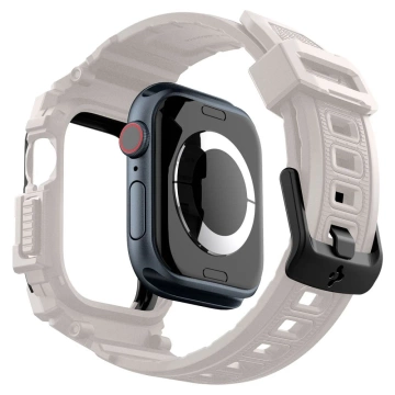ETUI Z PASKIEM DO APPLE WATCH 10 (46MM) DUNE BEIGE BIAŁE SPIGEN RUGGED ARMOR PRO
