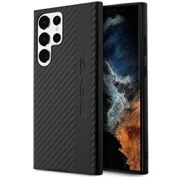 Etui AMG AMHCS23LBLSCA do Samsung Galaxy S23 Ultra S918 czarny/black hardcase Carbon Stripe&Embossed