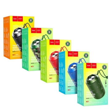 Hoco Tragbarer Bluetooth-Lautsprecher 5.2 5 W, 1200 mAh, FM/TF/AUX – Schwarz