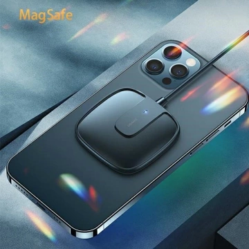 USAMS Induktionsladegerät US-CD159 magnetisch W1 15W Extradünnes iPhone 12 Serie weiß/weiß CD159DZ02