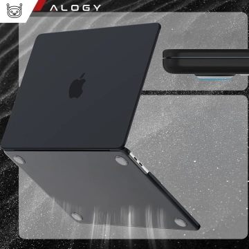 Schutzhülle für Apple MacBook Air 13" (13,3") - 2018-2021 (M1 A2337/A2179/A1932) Alogy AirGuard™ Flexible Hülle, Mattschwarz
