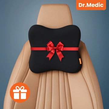 Poduszka do Samochodu pod Głowę Kark Szyję DR.MEDIC NeckRest™ Ergonomiczna poduszka na fotel zagłówek krzesło do biura auta dla kierowcy pasażera