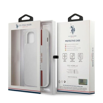 Etui na telefon US Polo Tricolor Collection iPhone 12 mini 5,4" biały/white