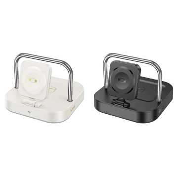 Hoco CQ16A Ładowarka Indukcyjna 3w1 Smartfon Apple Watch Słuchawki Czarna