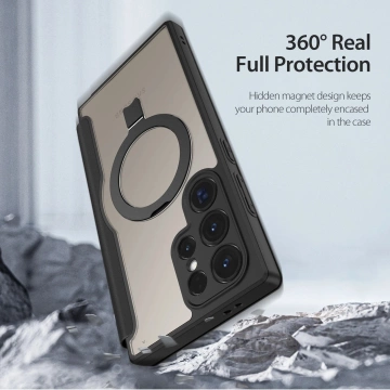 Etui Dux Ducis Skin X Pro z klapką i magnetycznym ringiem na Samsung S24 Ultra - czarne