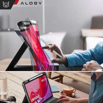 Etui z klawiaturą do Lenovo Tab K11 K11E 11” M11 10.95" TB330FU / TB330XU / TB331FC klawiatura Bluetooth case Alogy Czarne