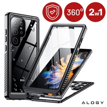 Etui do Samsung Galaxy S24 Ultra Pancerne wodoodporne IP68 360 Armor Case Alogy czarne