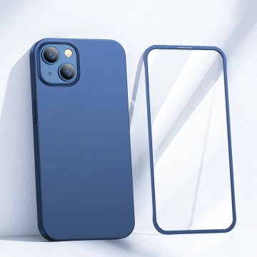 Joyroom 360 Full Case Cover für iPhone 13 Back &amp; Front Cover Tempered Glass Blue (JR-BP927 blue)