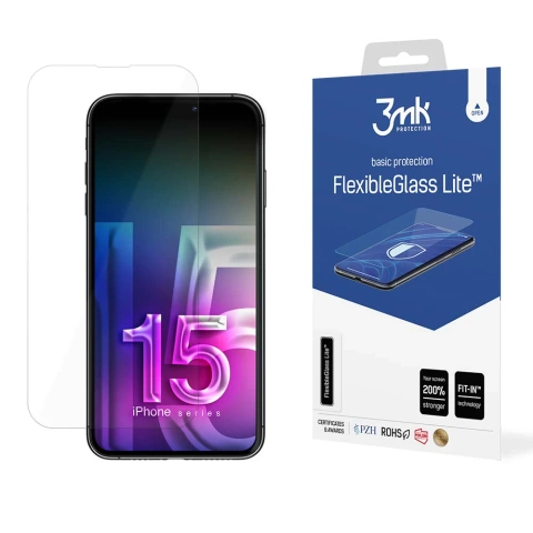 Szkło do Apple iPhone 15 Pro Max - 3mk FlexibleGlass Lite™
