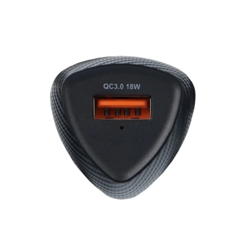 Ładowarka samochodowa Forcell Carbon QC 3.0 18W USB Czarna