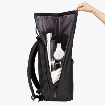 Bange Wasserdichter Rucksack für Laptops bis 15,6 Zoll, 43 x 30 x 18 cm, ideal für Stadt, Reisen, Arbeit und Flugreisen, für Damen und Herren, Schwarz