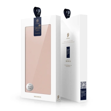 Etui do iPhone 15 Plus pokrowiec z klapką i portfelem Dux Ducis Skin Pro - różowe