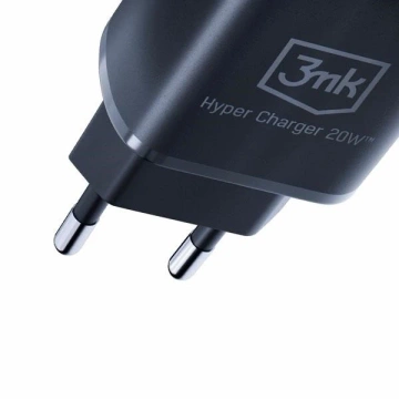 Ładowarka sieciowa 3mk HyperCharger 20W 1xUSB-C + 1xUSB-A  PD/QC Czarny