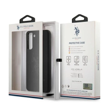 Etui na telefon US Polo Silicone On Tone do Samsung Galaxy S21 czarny/black