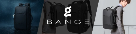 Plecak podróżny Bange BackPack biznesowy plecak rozszerzalny Torba pojemna do laptopa 17.3" z portem USB Czarny