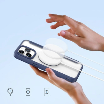 DUX DUCIS Skin X Pro - futerał z klapką kompatybilny z MagSafe do Apple iPhone 15 Pro Max niebieski