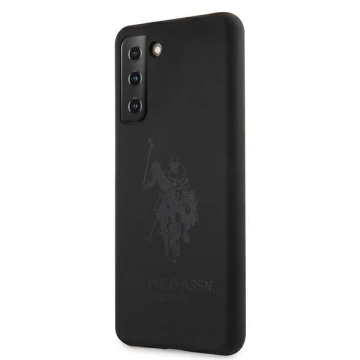 US Polo Silicone On Tone Handyhülle für Samsung Galaxy S21 schwarz/schwarz
