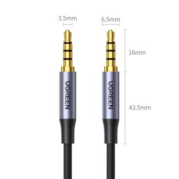 Kabel UGREEN  przewód AUX mini jack 3.5mm - mini jack 3,5mm  3m czarny (AV183)