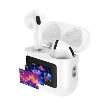 Słuchawki Hoco EW73 TWS Białe Bluetooth 5.4 z Ekranem Dotykowym