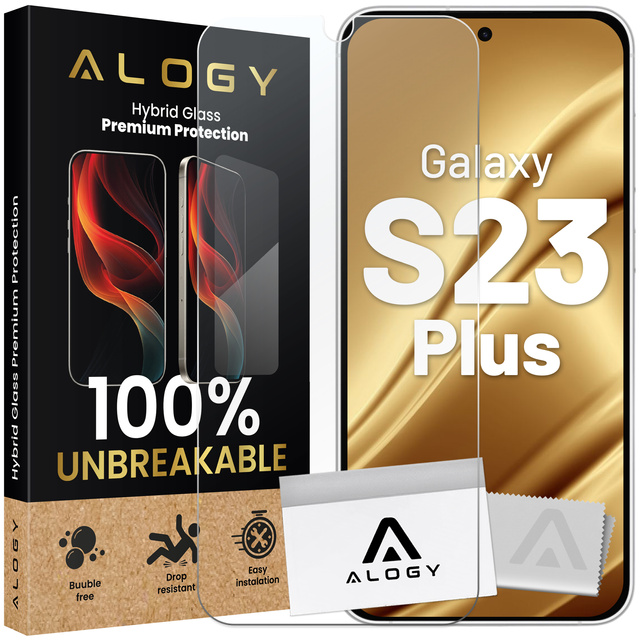 Hybridglas für Samsung Galaxy S23 Plus-Bildschirm Alogy Flexi Glass 9H Case Friendly Flachbildschirm