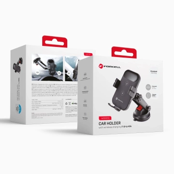 Uchwyt Samochodowy Ładowarka FORCELL F-GRIP HS4 Indukcja 15W czarny