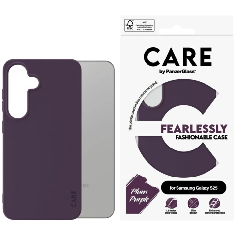 Etui CARE für Samsung Galaxy S25 von PanzerGlass Fashion Plum Purple
