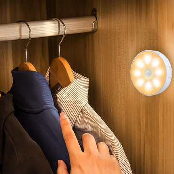 2x Lampe LED Bewegungsmelder Dämmerung Nachtlampe Alogy Sensor Light Kabellose Möbelbeleuchtung Warmes Licht 3000k