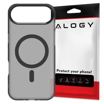 Etui do Apple iPhone 17 Air – matowa obudowa do MagSafe z ochroną obiektywu, smukłe i odporne na zarysowania, idealne dopasowanie – Alogy Skinny MatteCase™ Czarne + 2x szkło hartowane 