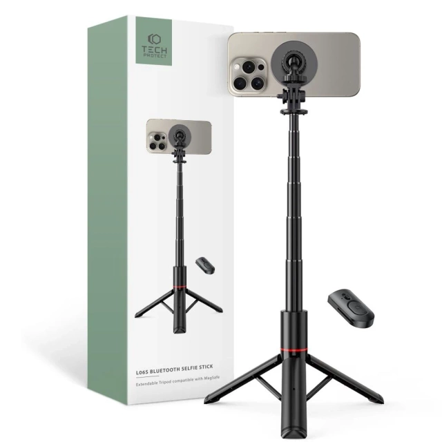 Selfie Stick L06S Magsafe Bluetooth statyw Tripod Black