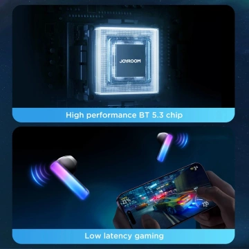 Słuchawki TWS Joyroom JR-TC1 IceLens Series LED Bluetooth 5.3 – Czarne