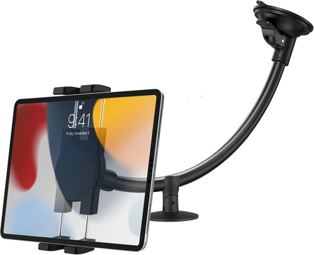 Uchwyt samochodowy na tablet telefon kokpit szybę Alogy do auta z długim ramieniem 4-13" czarny