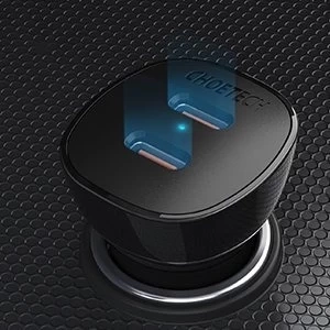 Choetech ładowarka samochodowa 2x USB Typ C Quick Charge Power Delivery 40W FCP AFC czarny (TC0008)