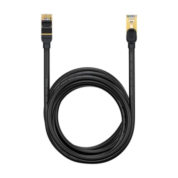 Przewód Baseus Speed Seven szybki kabel sieciowy RJ45 10Gbps 8m czarny (WKJS010601)