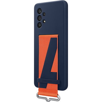 Original Samsung Silikon Cover Strap Hülle für Samsung Galaxy A53 5G Marineblau