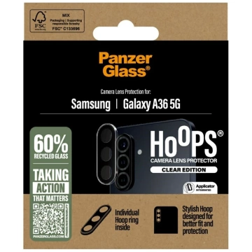PanzerGlass Hoops Lens Protector Tempered Glass für Samsung Galaxy A36 5G Klar