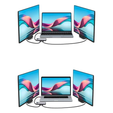 Baseus Metal Gleam Series stacja dokująca HUB 7 w 1 szary (WKWG040013)