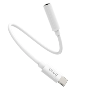 HOCO AUX-Adapter Typ C auf Klinke 3,5 mm LS30 Weiß